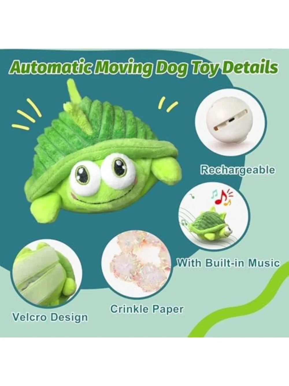Engaging Interactive Dog Toy - Moving Turtle for Fun & Playful Pets